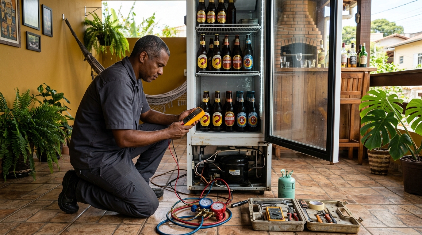Conserto de placa eletrônica de cervejeira em Joinville‑SC