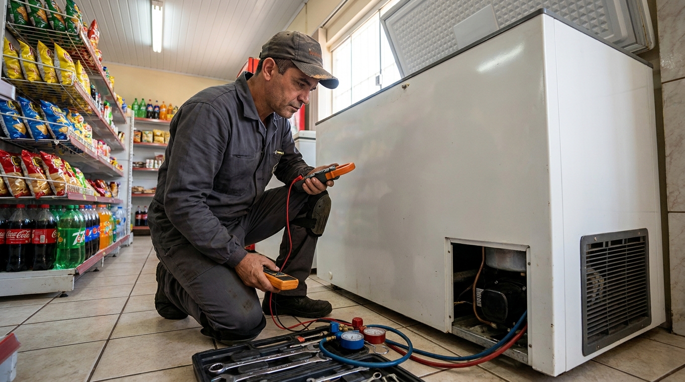 Conserto de placa eletrônica de freezer em Joinville‑SC